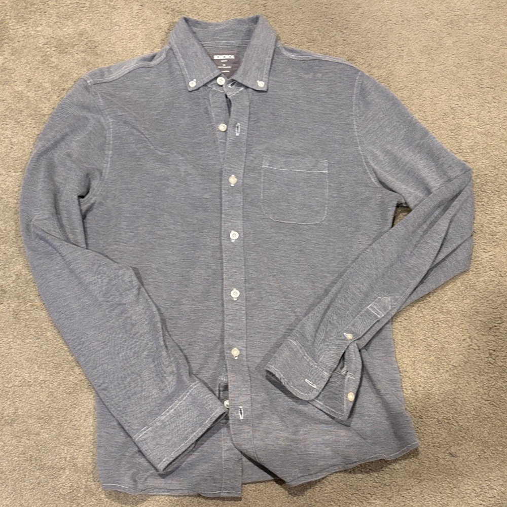 Bonobos M slim Gray Button-Down Shirt